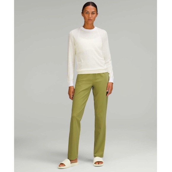 Lululemon - Silk-Blend Crewneck Sweater in Lemon Sorbet - Picture 3 of 6